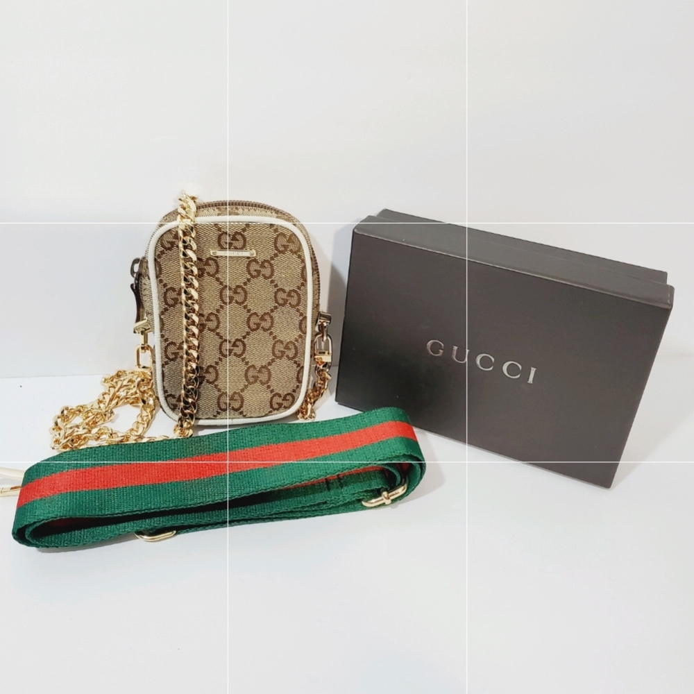Gucci Authentic canvas mini pouch GG bag